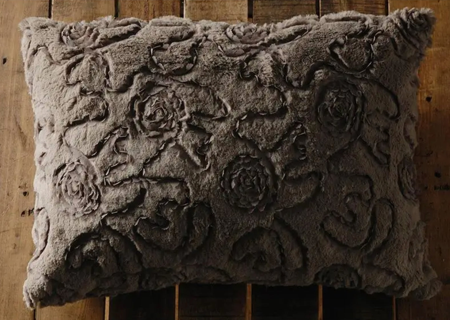 Chenille Gray Pillow