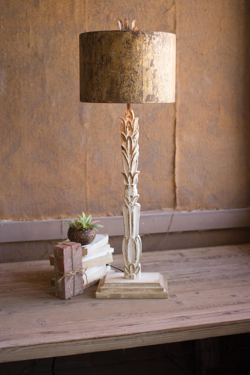 Carved Table Lamp