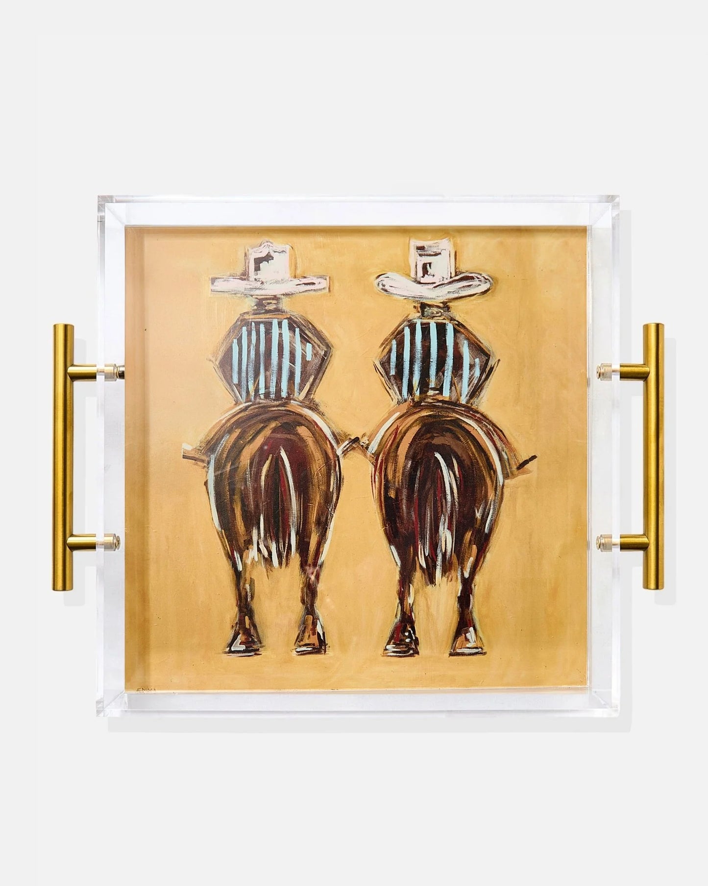 Beer For My Horses Large Acrylic Tray