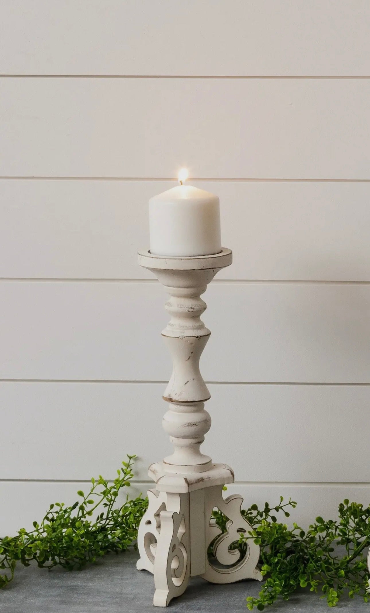 Distressed Corbel Candle Holder