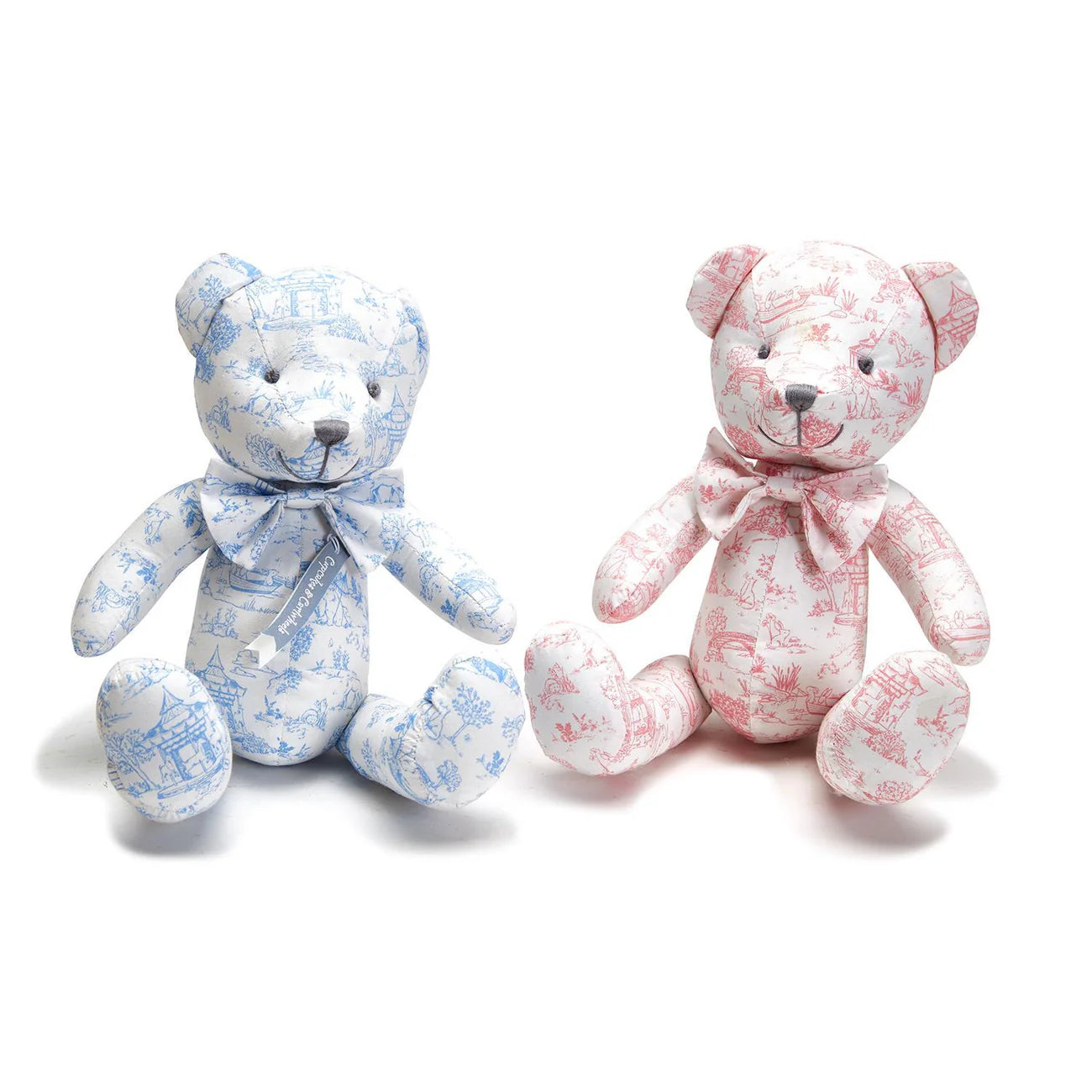 Toile Stuffed Teddy Bear