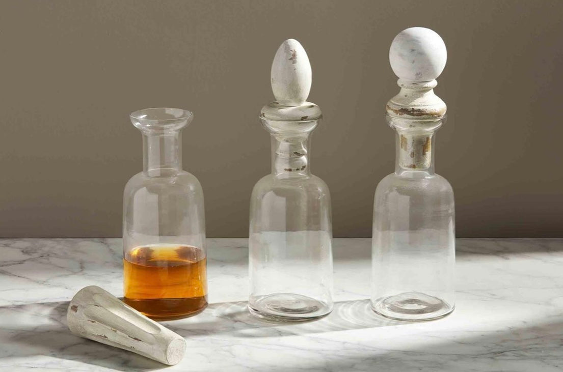 Wood Finial Decanters