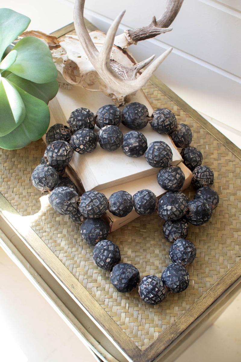 Black Clay Beads