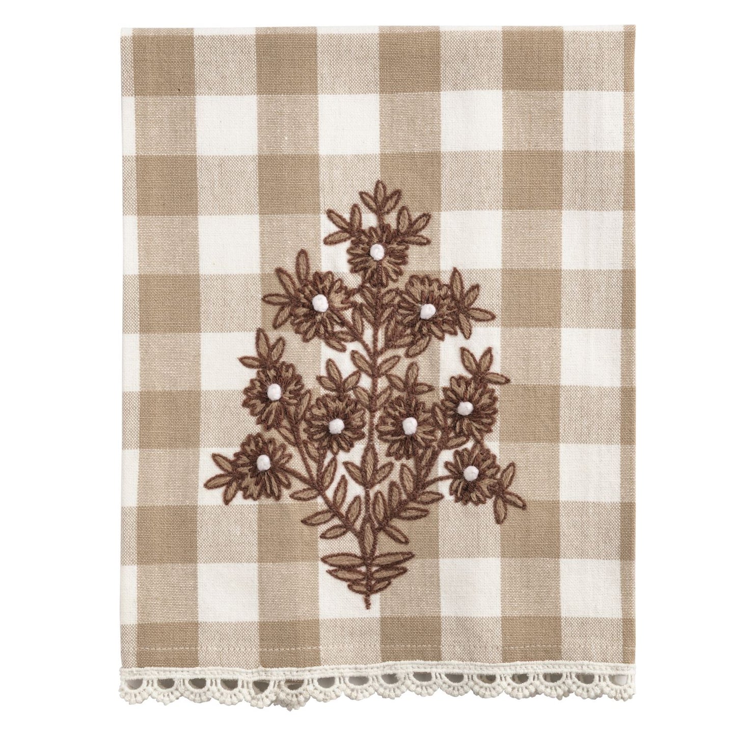 Buffalo Embroidered Tea Towel