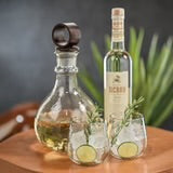 Hammered Glass Decanter w/ Iron Stopper