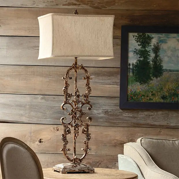 Iron Filigree Lamp