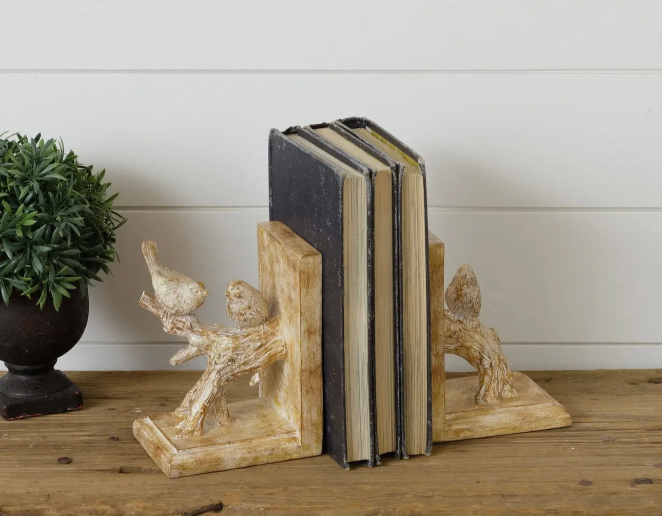 Distressed Bird Bookends