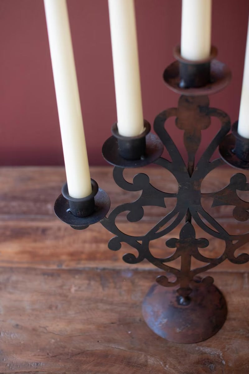 Iron Taper Candelabras