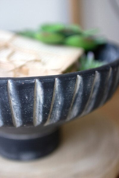 Black Wash Footed Compote