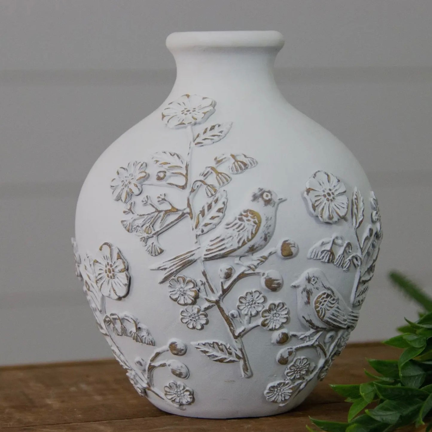 Textured Bird Vase
