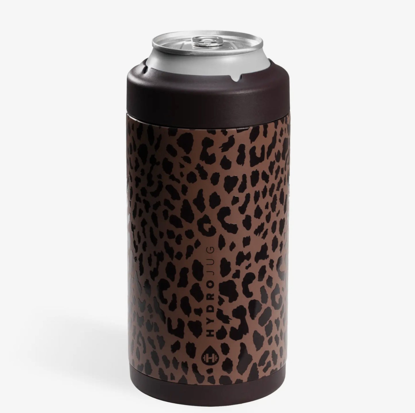 Brown Leopard HydroJug 16oz Can Cooler