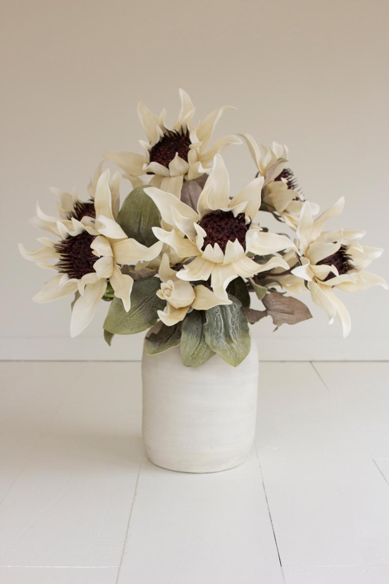 White & Brown Faux Floral Stems