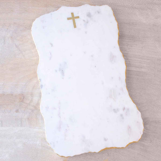 Cross Marble Serving Board