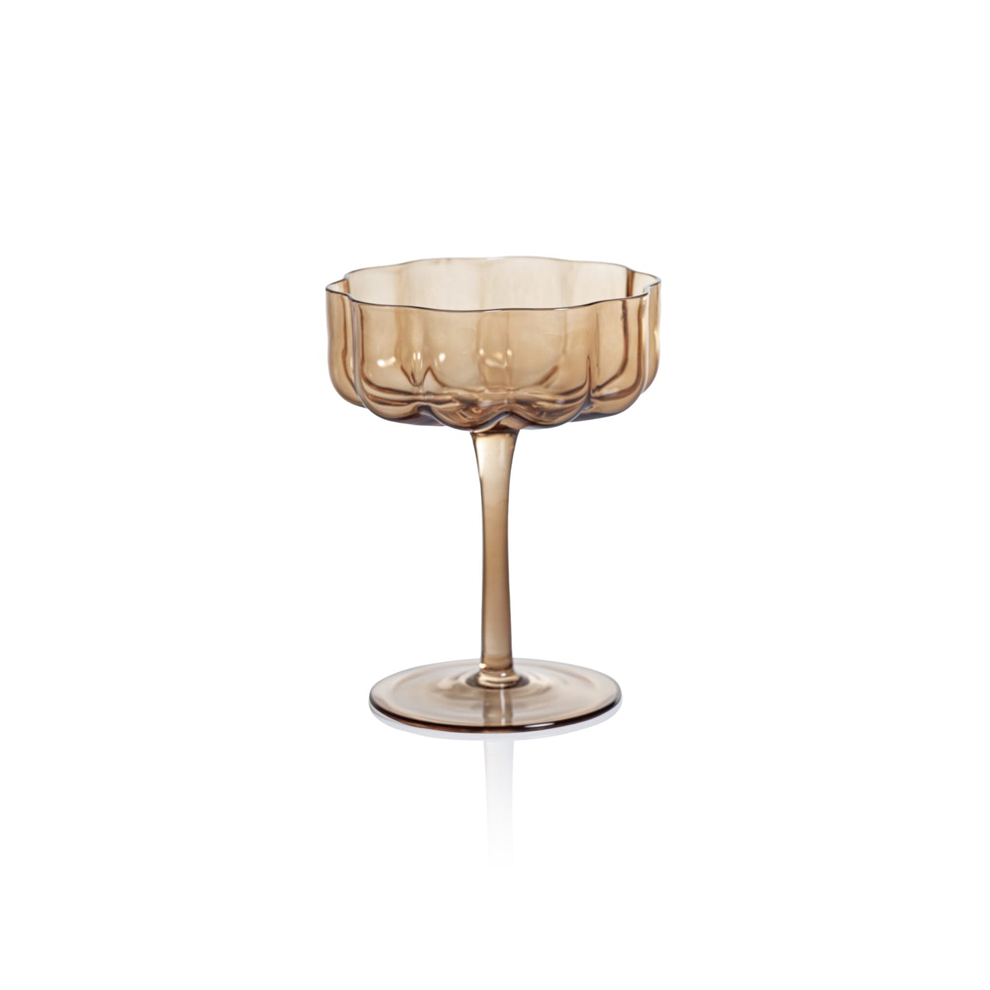 Rocco Amber Coupe Glasses (Sets of 2)