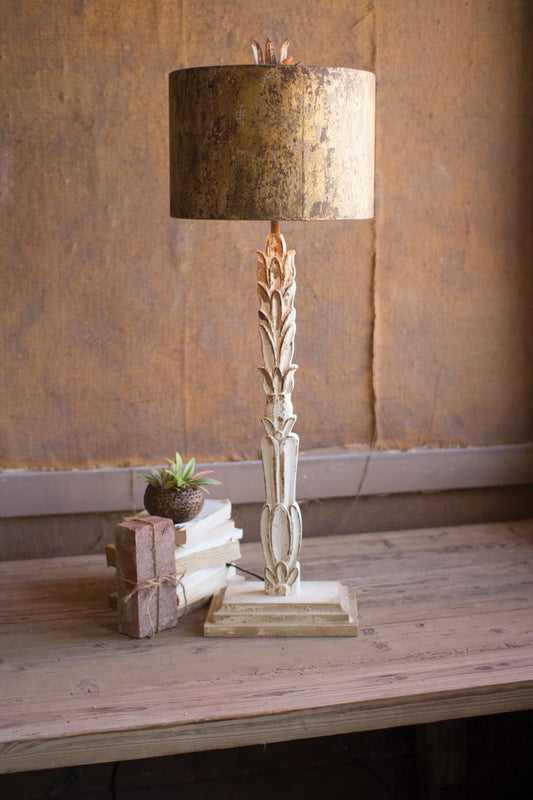 Carved Table Lamp