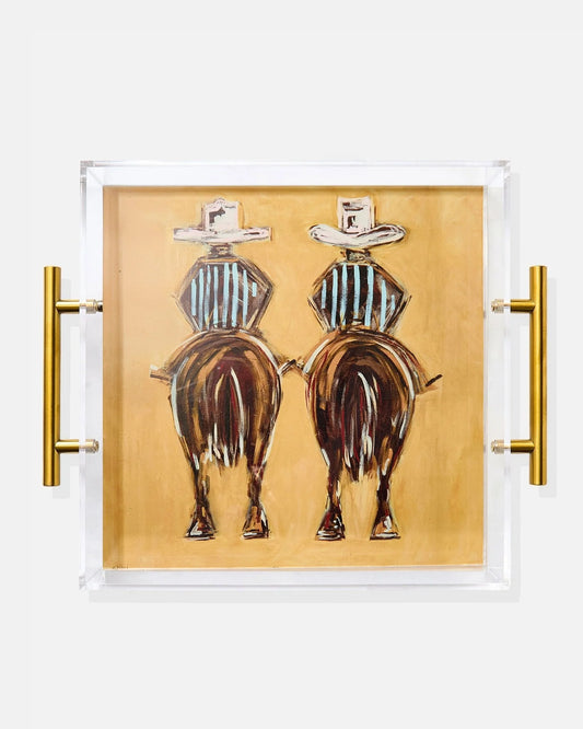 Beer For My Horses Large Acrylic Tray