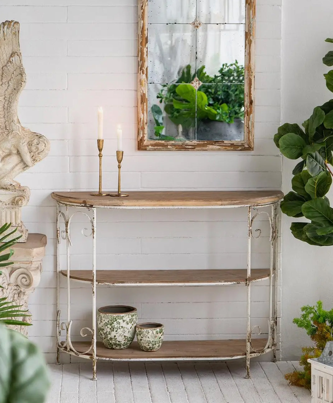 Tiered Wooden Shelving Unit