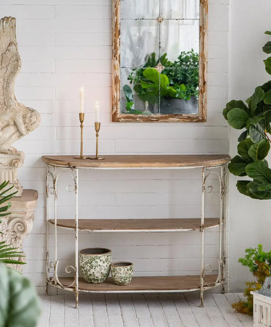 Tiered Wooden Shelving Unit