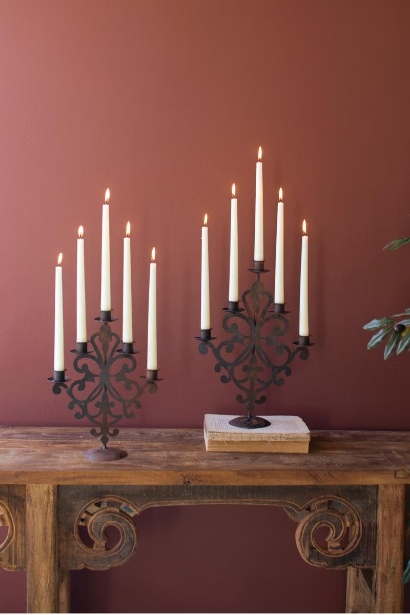 Iron Taper Candelabras