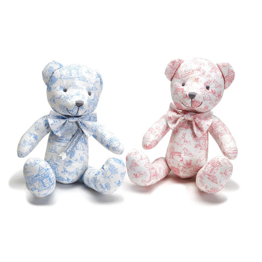 Toile Stuffed Teddy Bear