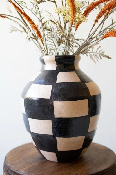 Ceramic Checkered Urn