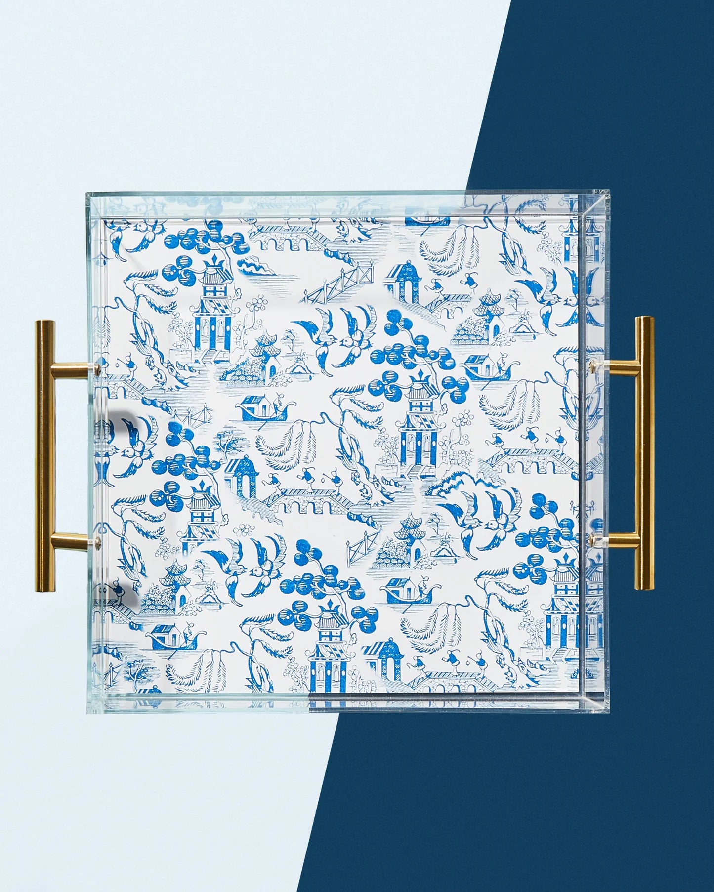 Chinoiserie Large Tray w/ Handles