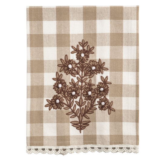 Buffalo Embroidered Tea Towel