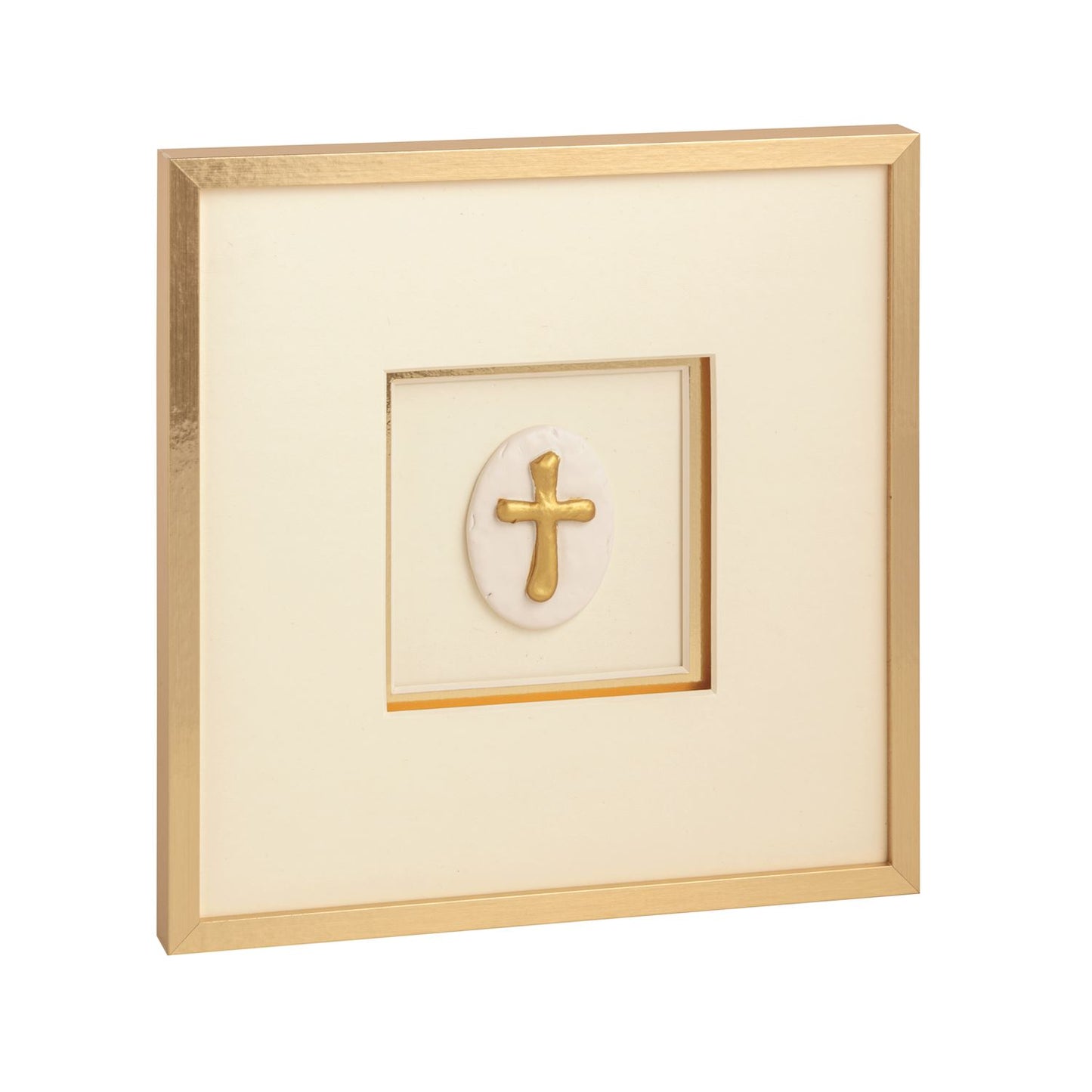 Framed Intaglio Cross Wall Art