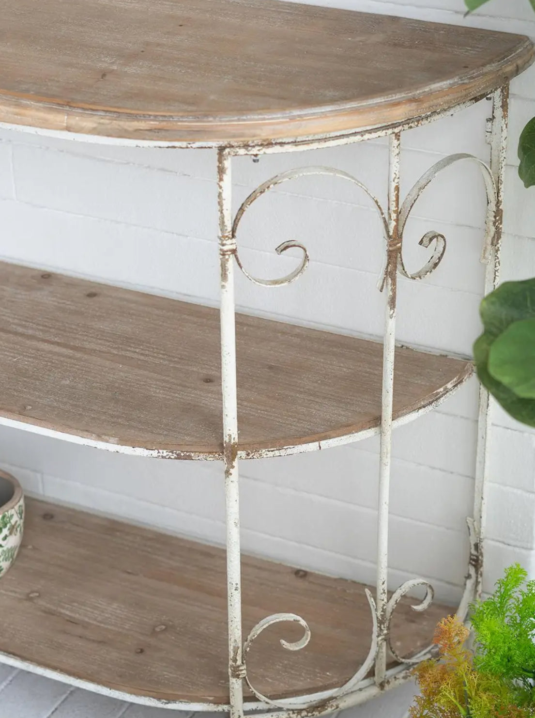 Tiered Wooden Shelving Unit