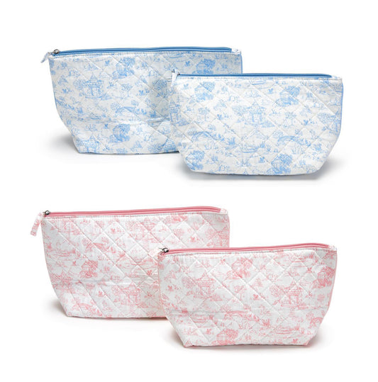 Animal Toile Pleated Pouch Set