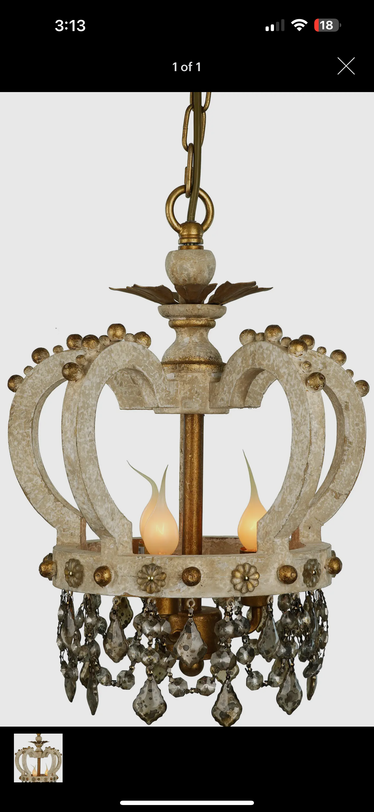 Hanging Crown Chandelier