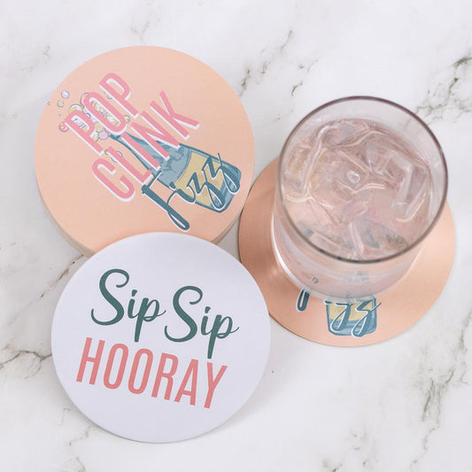 Champagne Paper Coasters