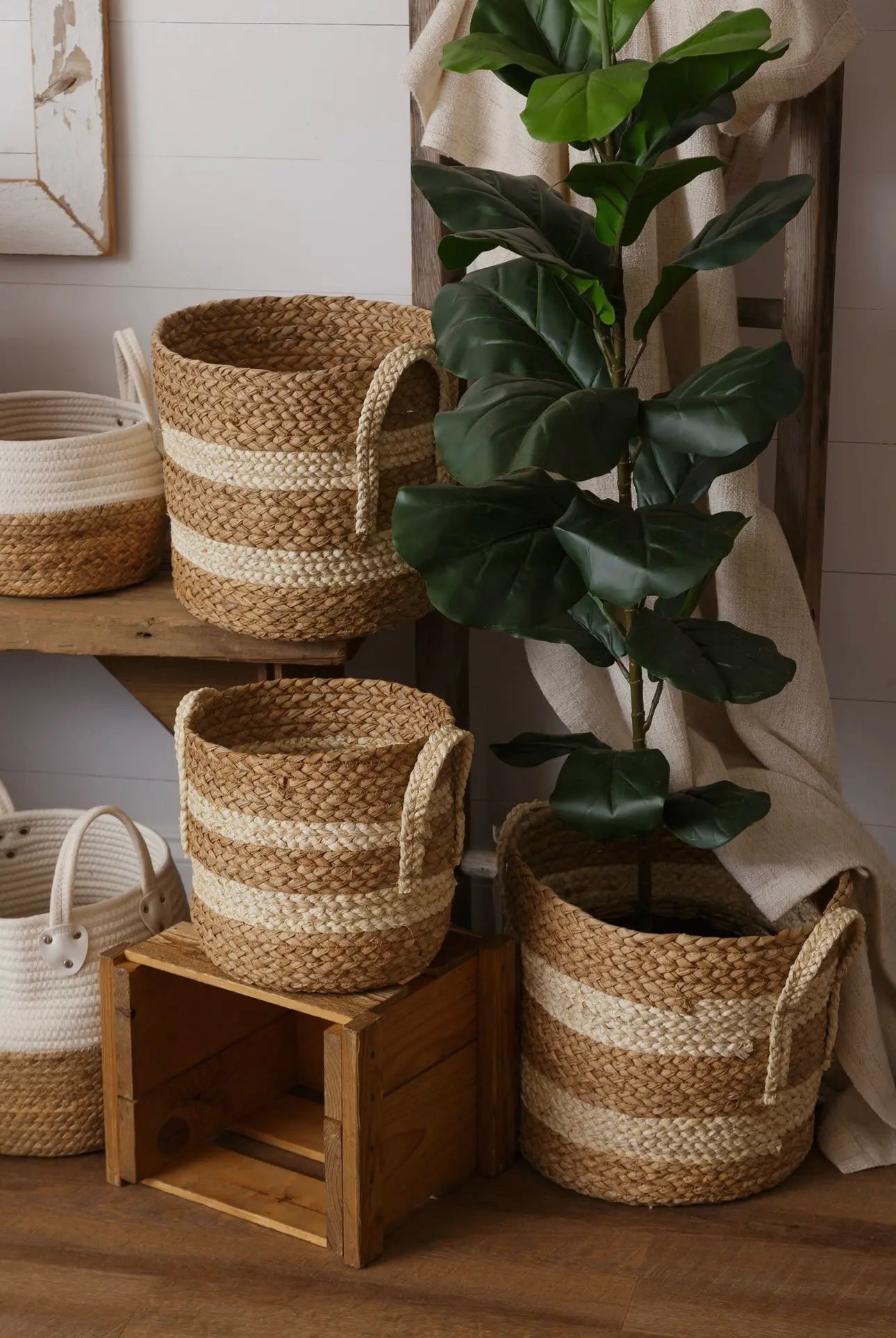 Woven Straw Basket