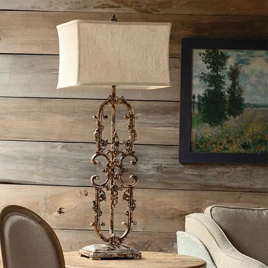 Iron Filigree Lamp