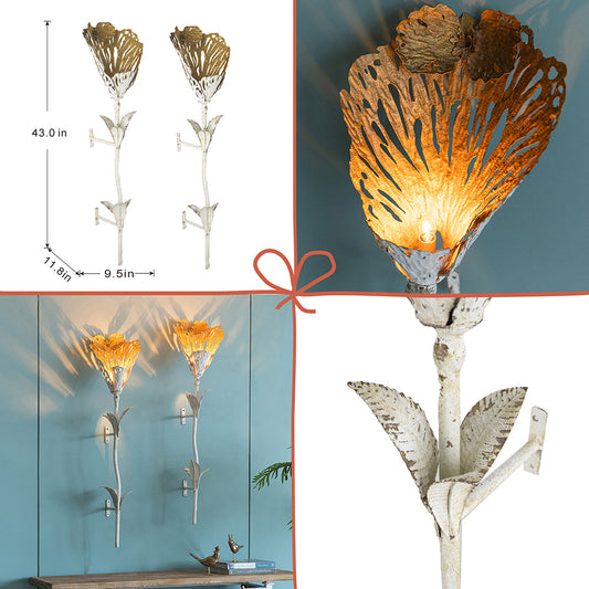 Gold Leaf Wall Sconce (Set of 2)