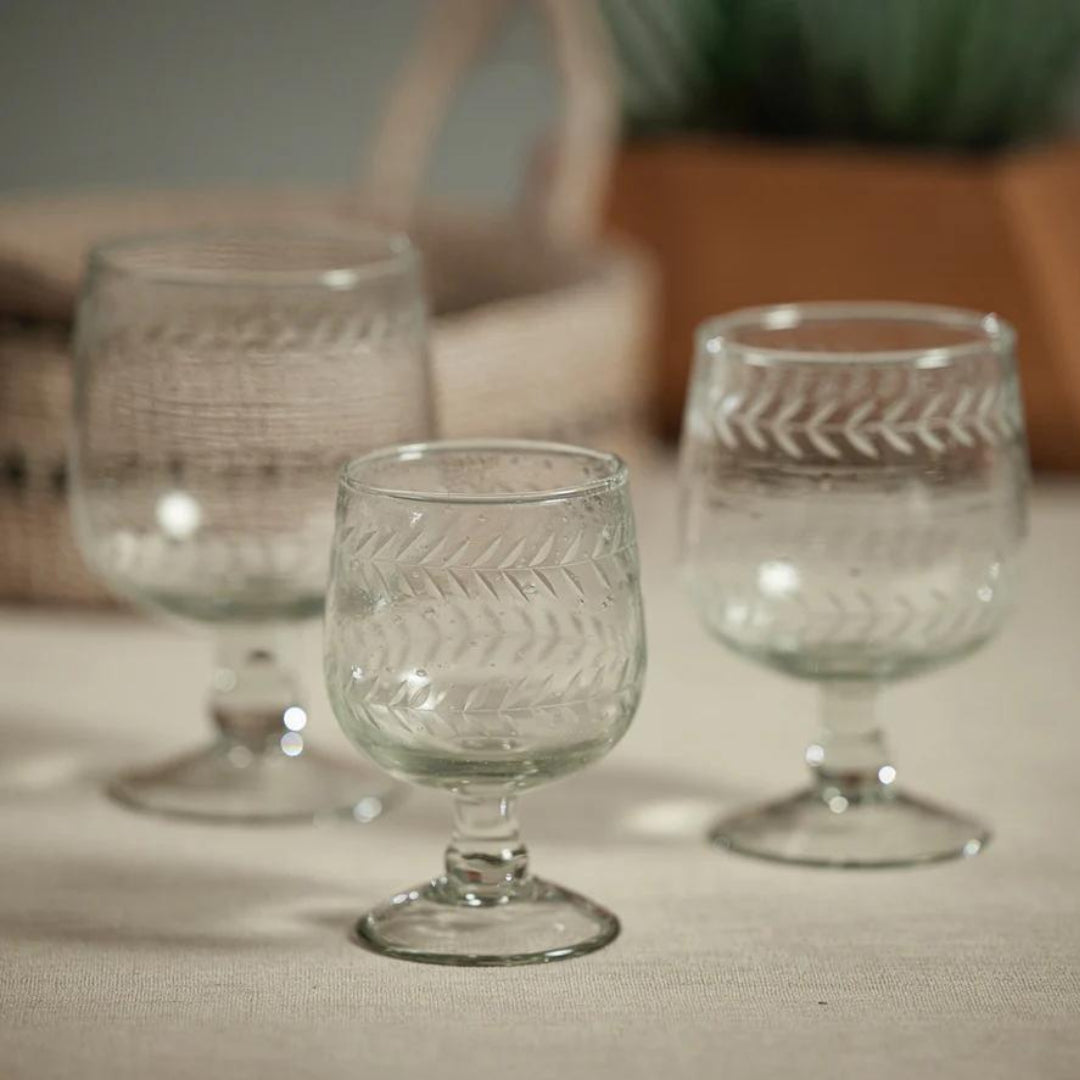 Tuscan Etched Wine Glass (Set of 2)
