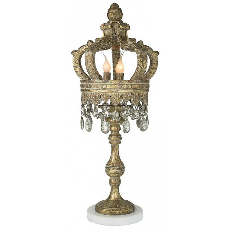 Gold Crown Table Lamp
