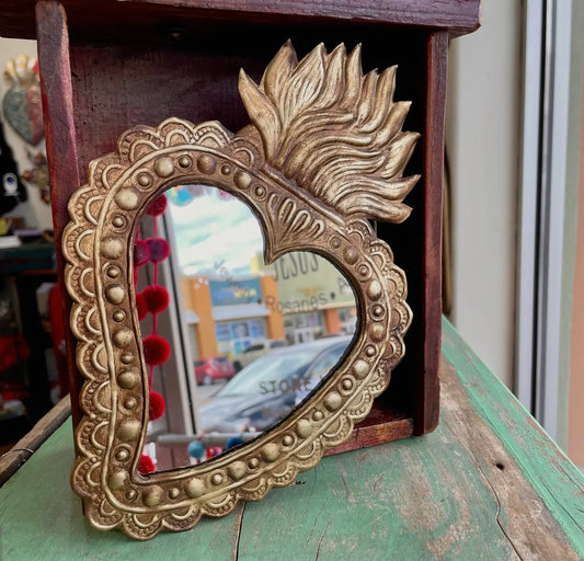 Scallop Sacred Heart Mirror