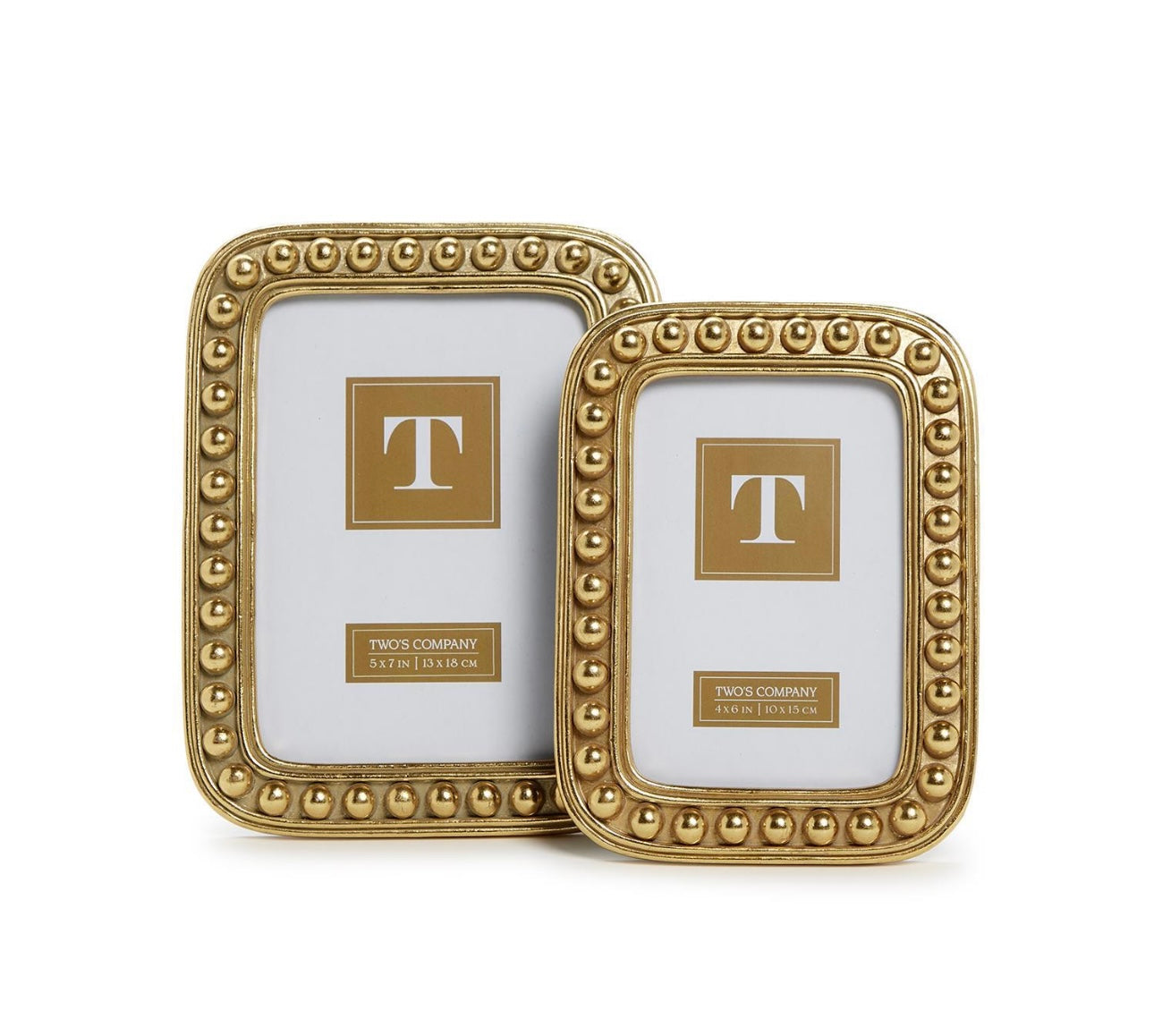 Gold Beaded Ball Frame