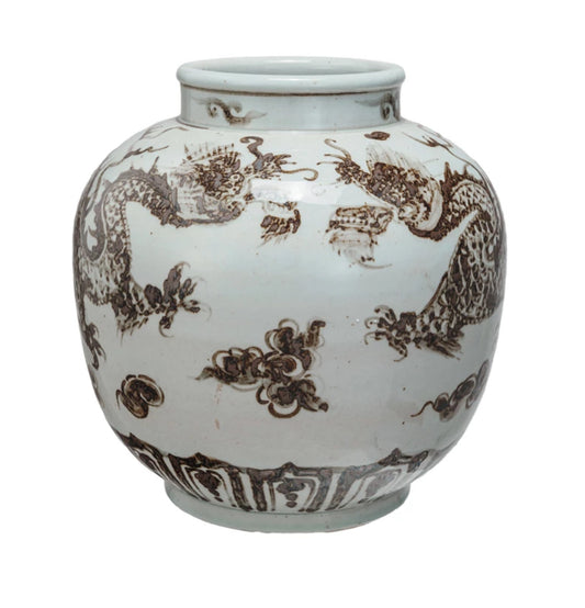 Porcelain Vintage Dragon Vase