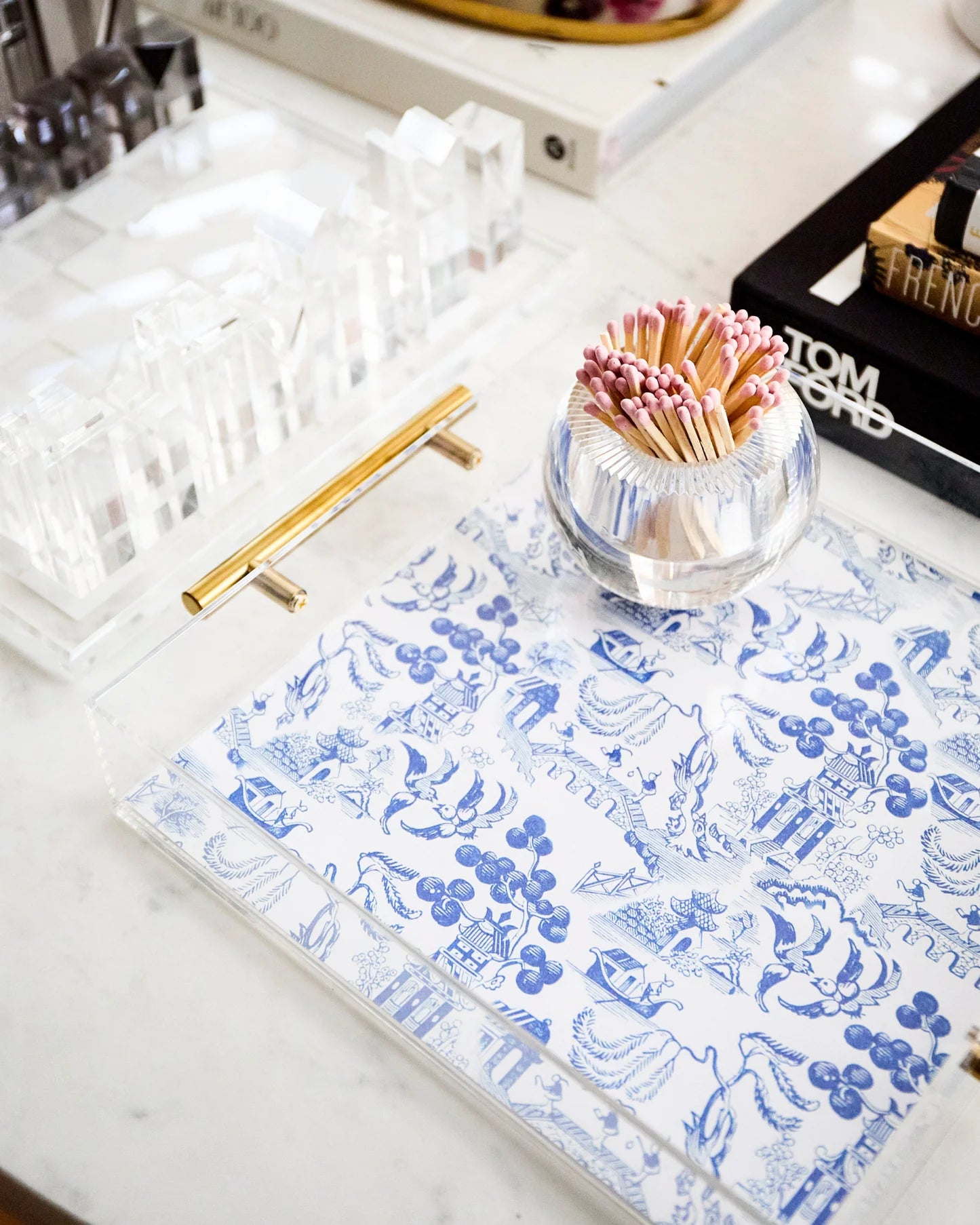 Chinoiserie Large Tray w/ Handles