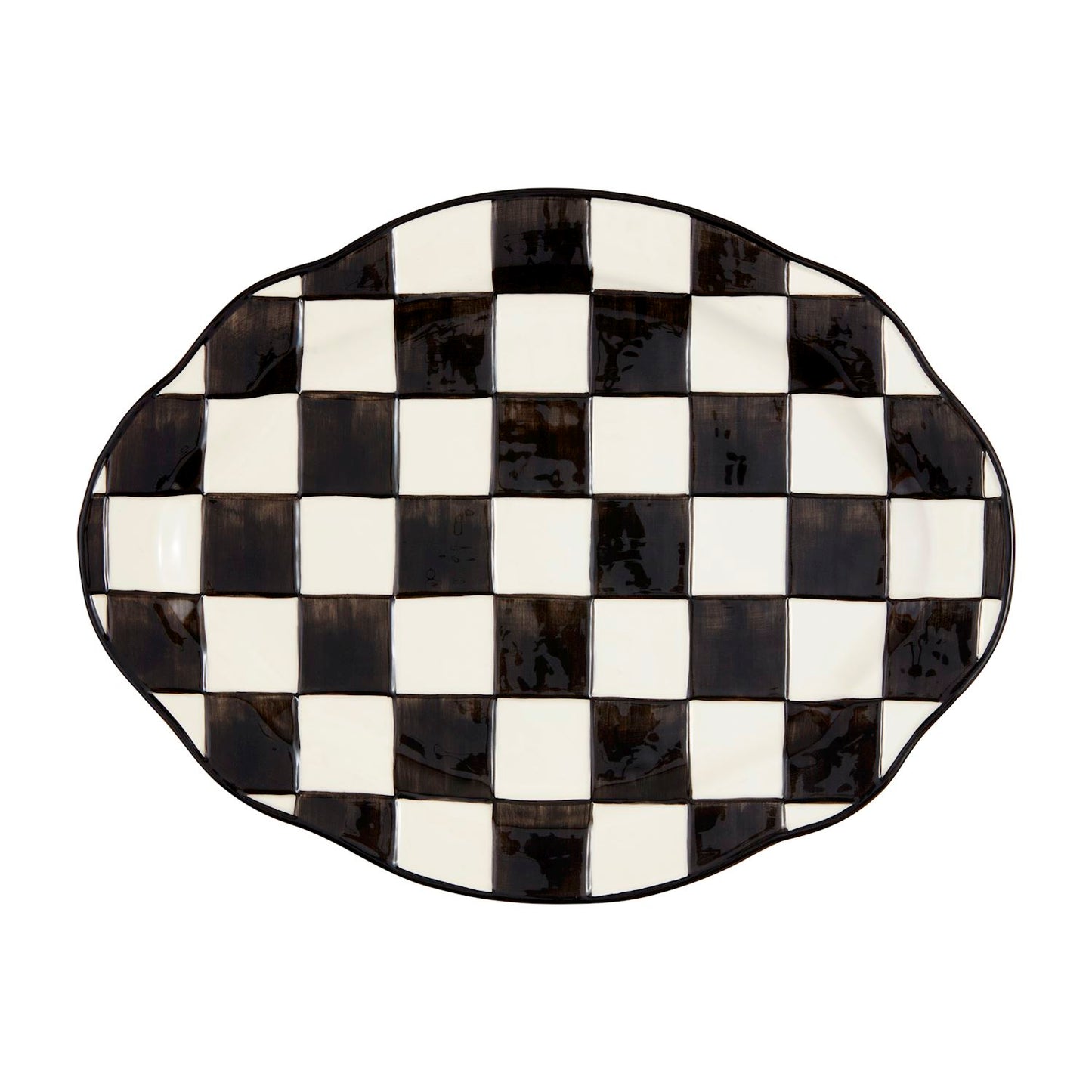 Black & White Checkered Platter