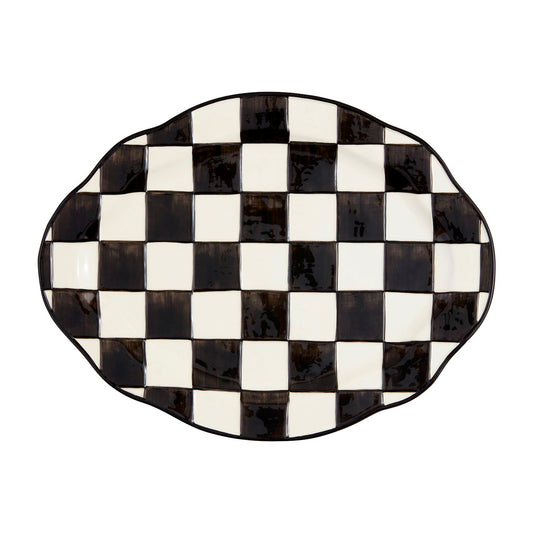 Black & White Checkered Platter