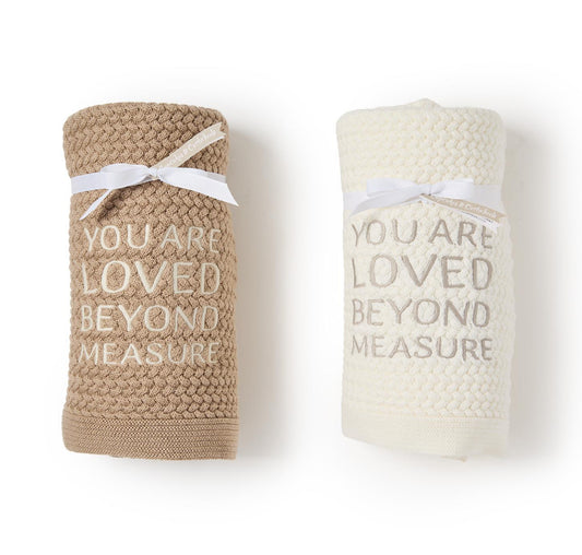 You Are Loved Beyond Measure Soft Knit Blanket