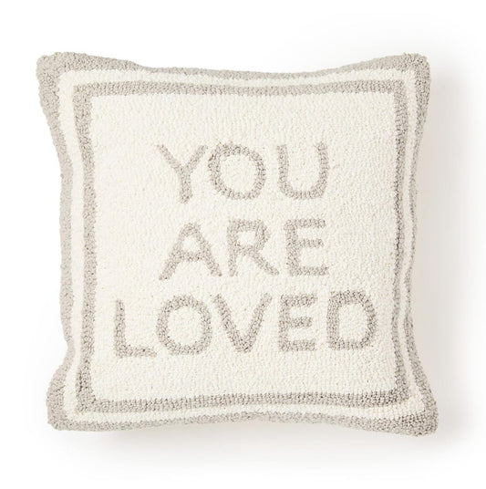 You Are Loved Embroidery Square Pillow