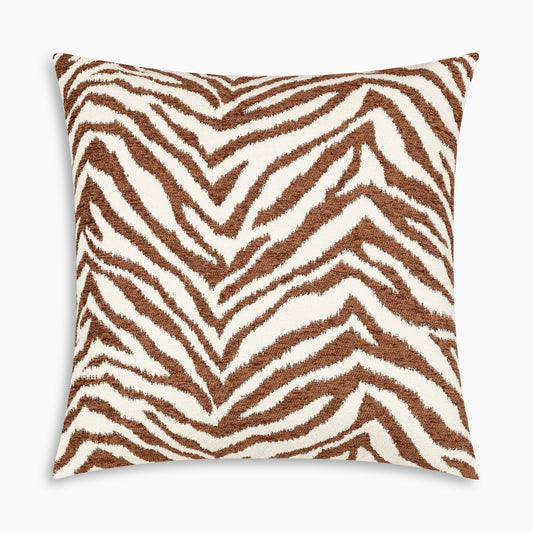 Brown Zebra Print Pillow