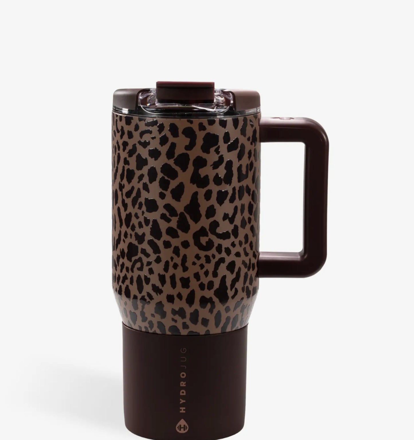 Brown Leopard HydroJug 20oz Traveler Mug
