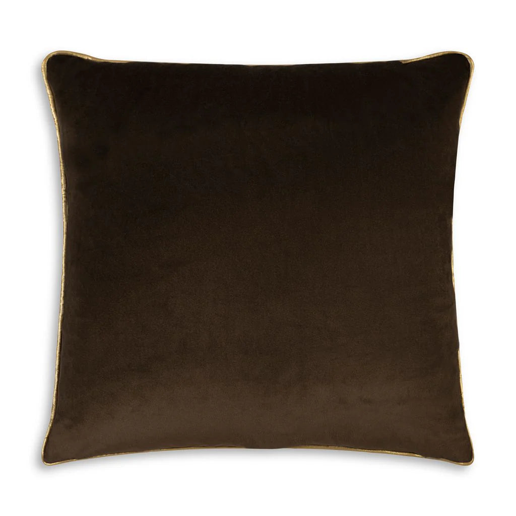 Gold Trimmed Chocolate Pillow