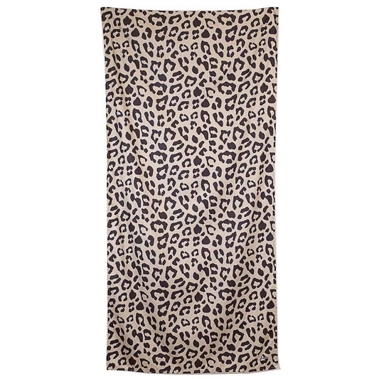Black Leopard Beach Towel